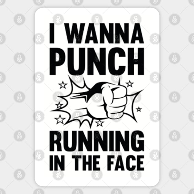 I Wanna Punch Running Sticker by VectorPlanet